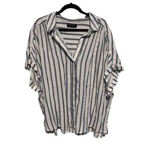 Lane Bryant Womens Button Up Top Size 24